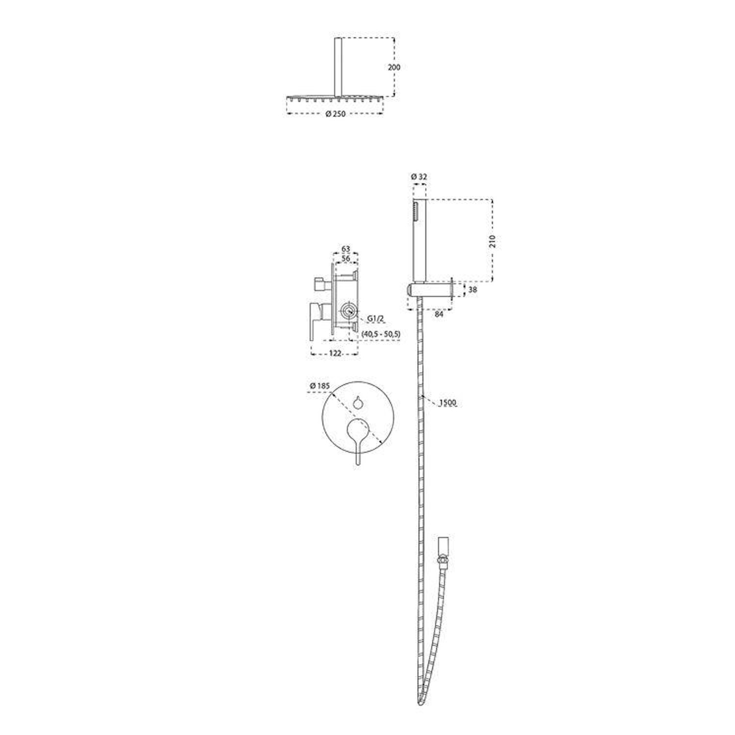 Set_de_dus_incorporat_brat_pe_tavan_Nichel_periat_ERA_NICKEL
