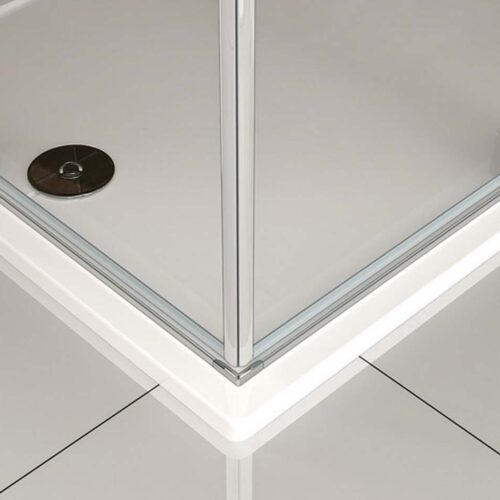 Cabină de duş 100x100x195cm sticlă NANO 8mm cu cadită de duş
