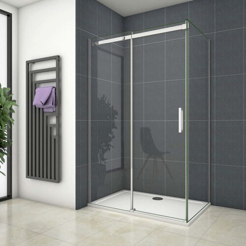 Cabină de duș 100x80x195cm, 8mm NANO GLASS, ușă glisantă
