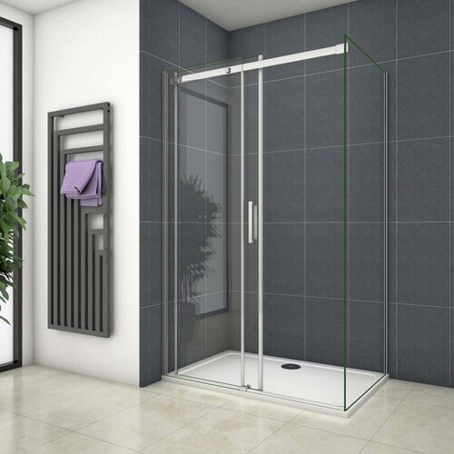 Cabină de duș 100x80x195cm, 8mm NANO GLASS, ușă glisantă