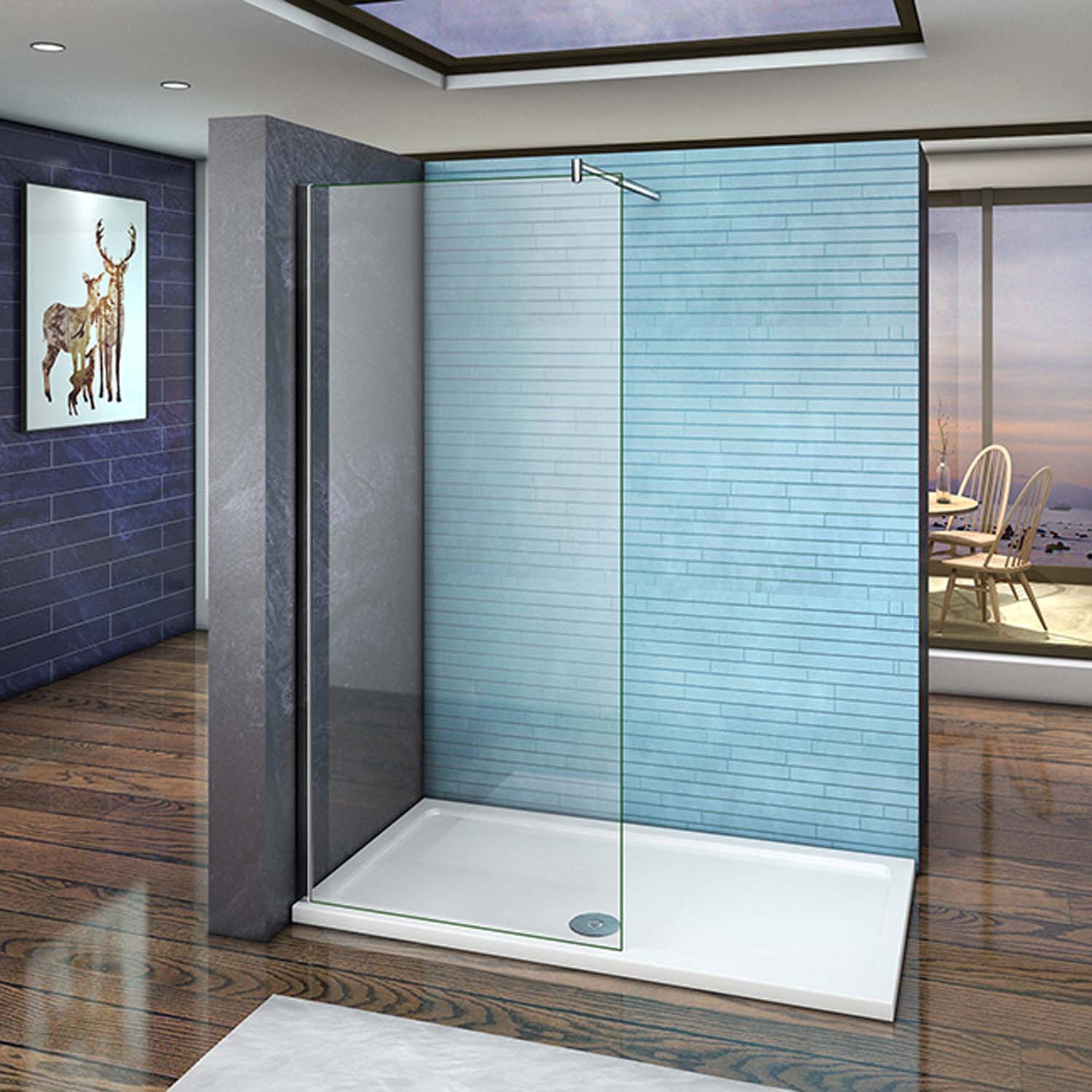Cabină de duș 130x200cm din sticlă  10mm cu tehnologie NANO