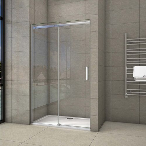 Cabină de duș 140x195cm 8mm NANO GLASS cu ușă glisantă