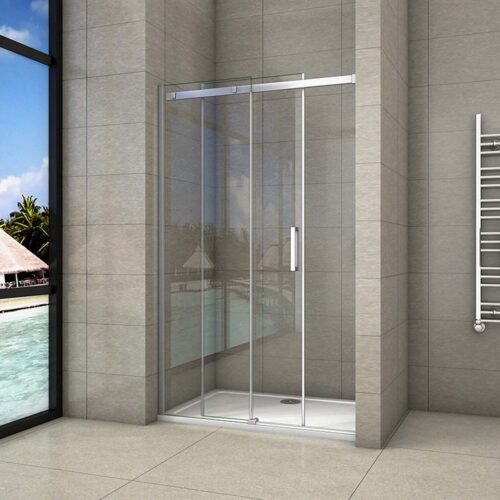 Cabină de duș 140x195cm 8mm NANO GLASS cu ușă glisantă