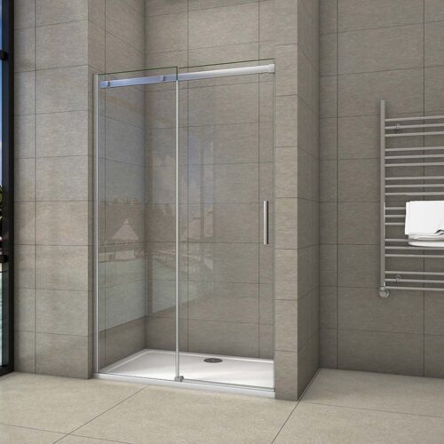Cabină de duș 150x195cm cu ușă glisantă, paravan de duș din sticlă  6mm