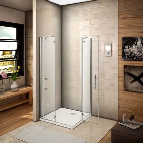 Cabină de duș 90x90x185cm cu ușă balama din sticlă NANO