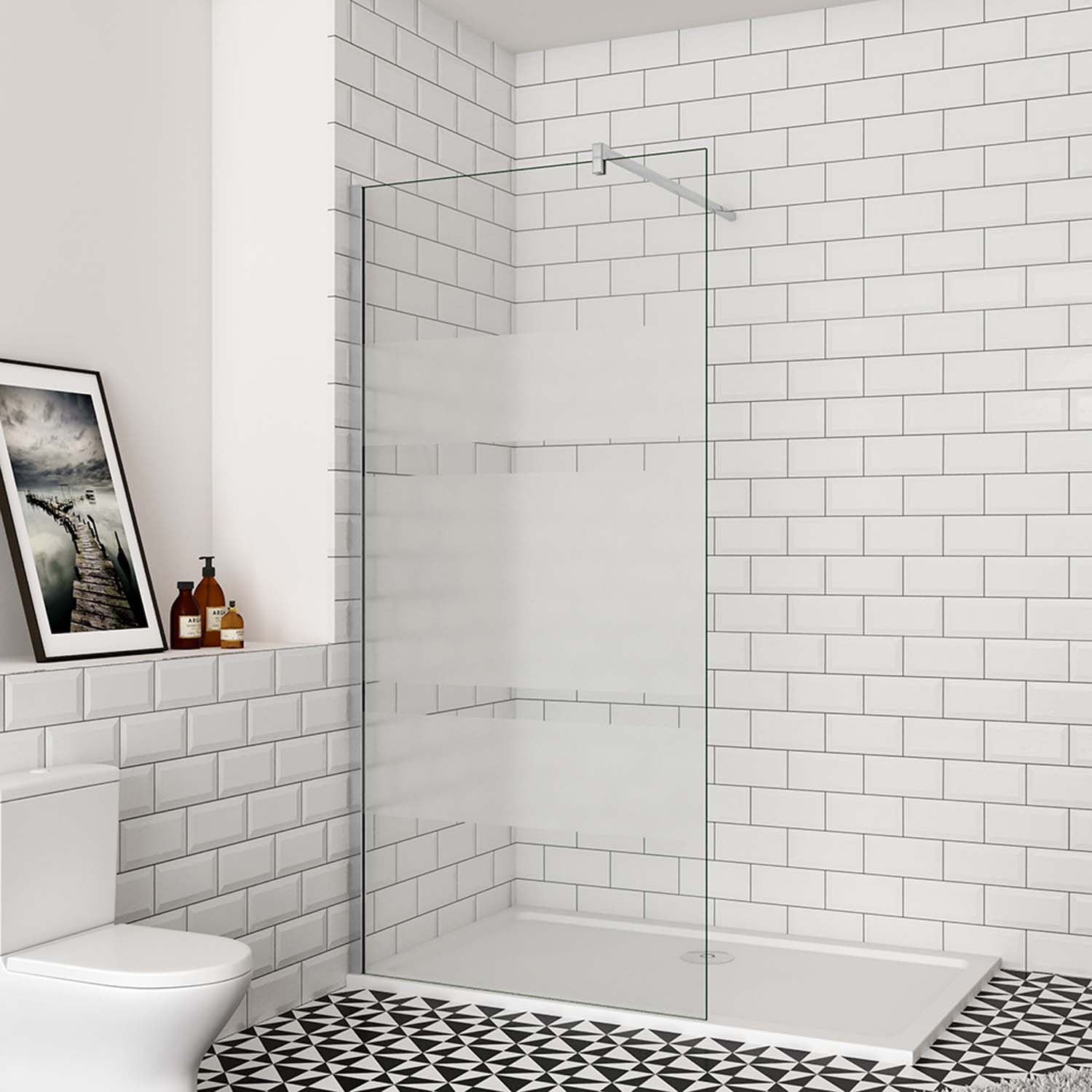 Cabină de duș NANO 6 mm, perete lateral, dimensiuni 70 cm x 190 cm