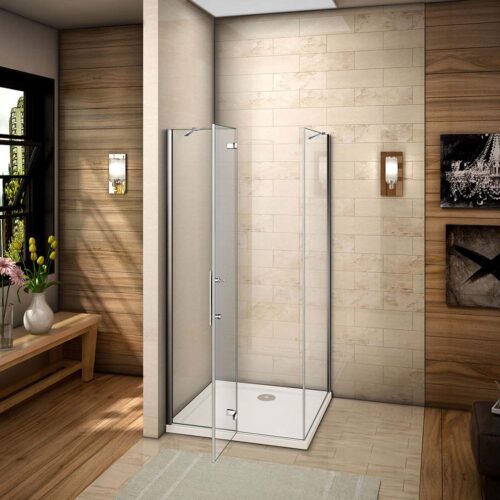 Cabină de duș colț 90x76x195 cm cu ușă cu balamale