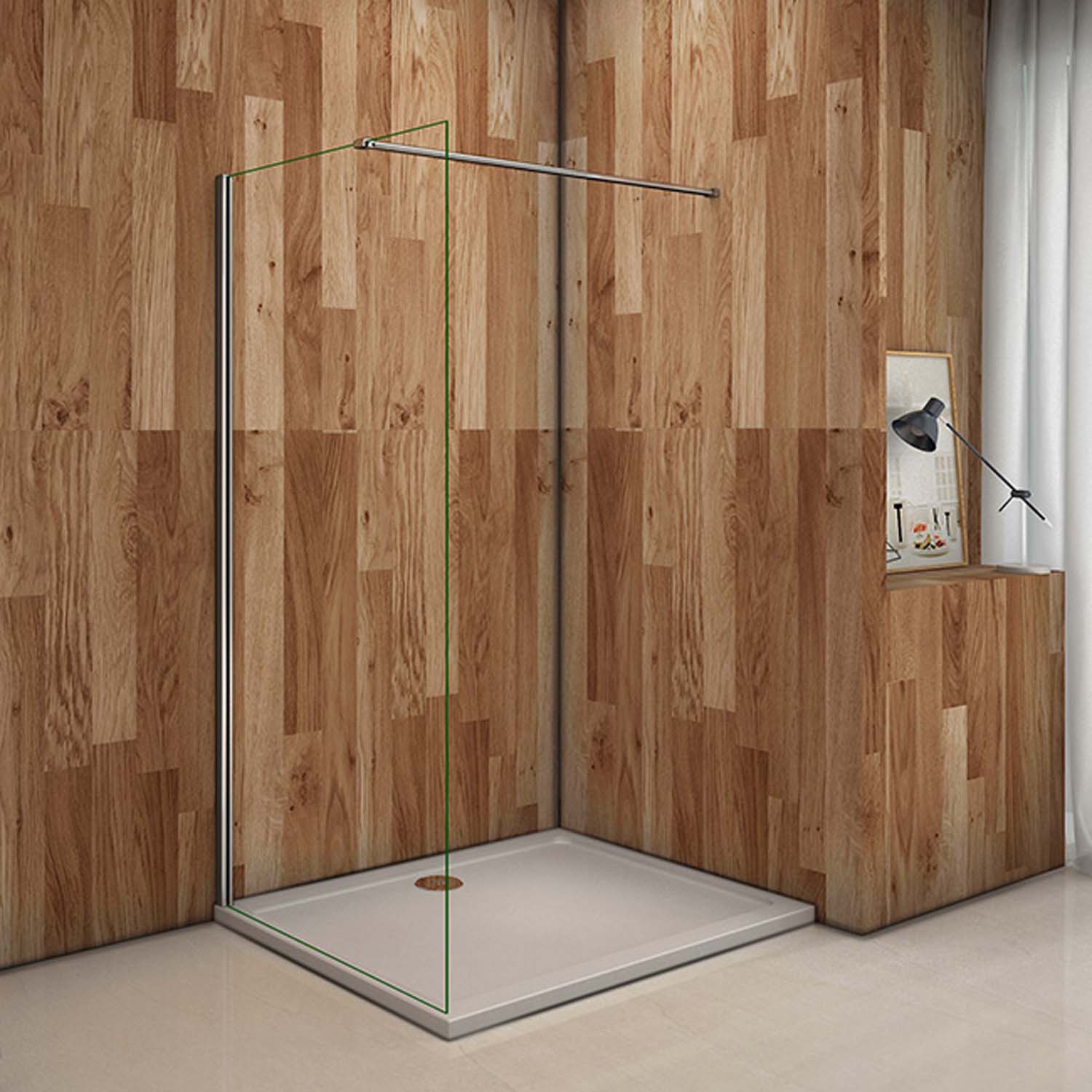Cabină de duș cu paravan din sticlă NANO 8mm, 85x200cm