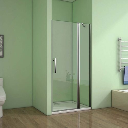 Cabină de duș cu ușă batantă 80x195cm și cădiță de duș 90x80x3cm