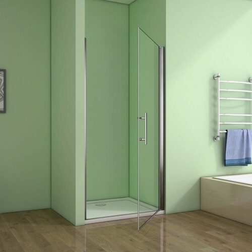 Cabină de duș cu ușă rotativă, 76x185 cm, 6mm ESG, sticlă nano, ușă de nișă