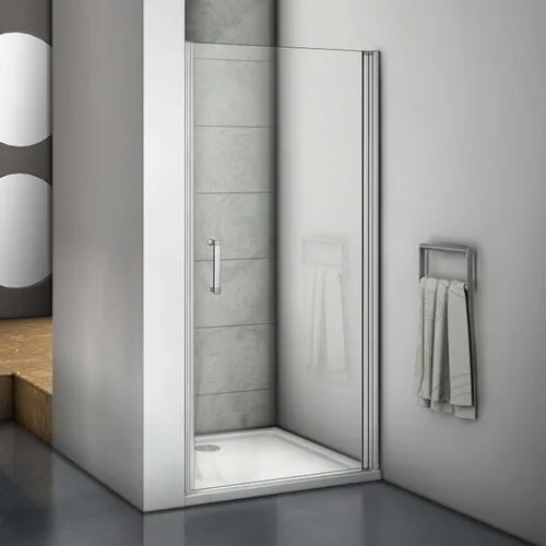 Cabină de duș cu ușă rotativă, din sticlă ESG, 90x185cm + cadită 90x76x3cm