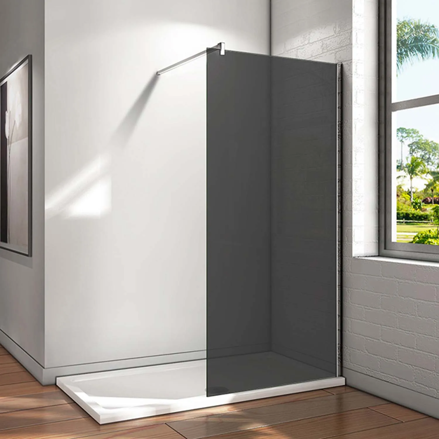 Cabină de duș despărțitor 120x200cm, sticlă NANO 10mm, ecran cu folie de protecție