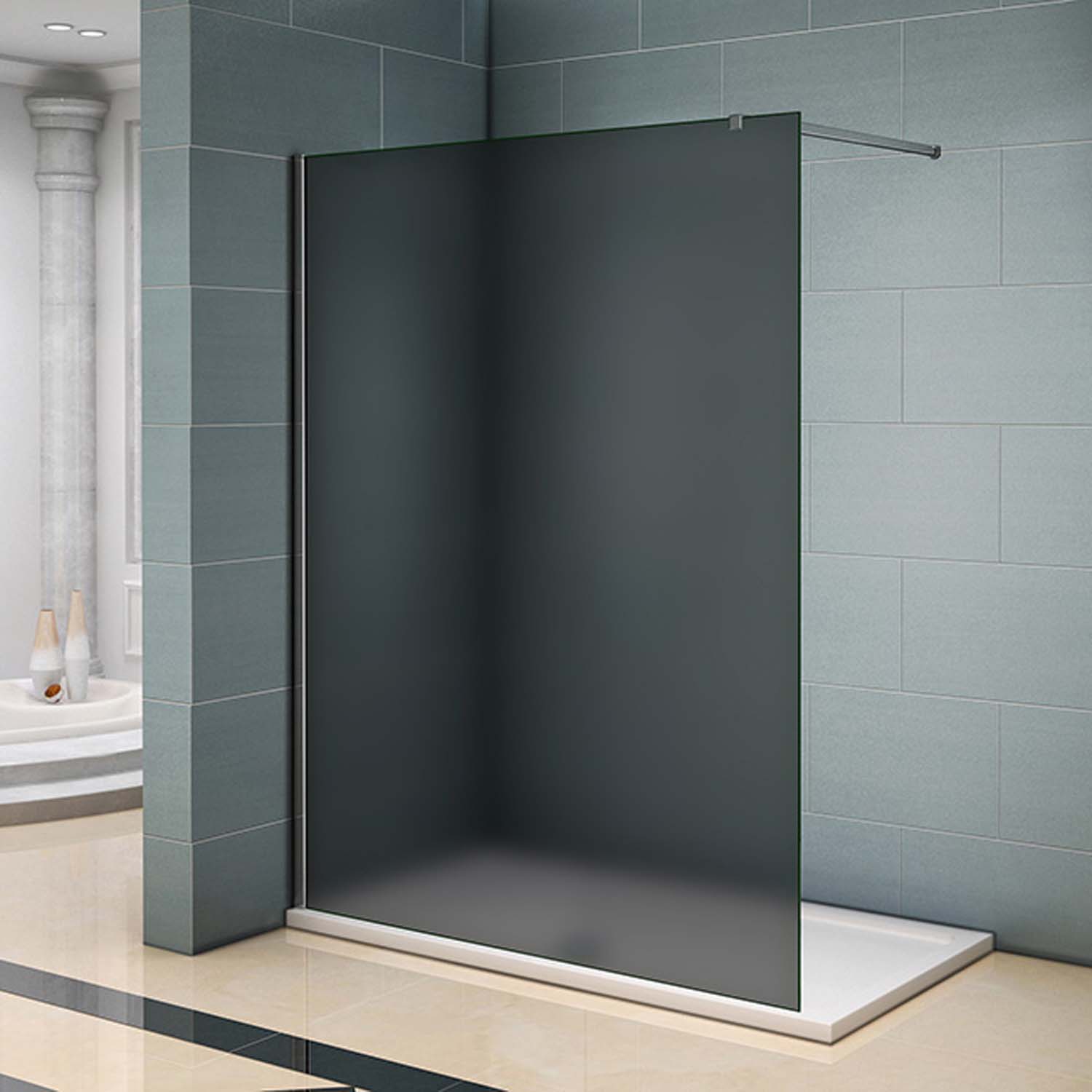 Cabină de duș despărțitor 80x200cm, sticlă NANO 8mm, ecran de duș cu folie de protecție