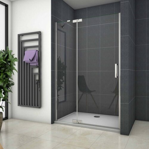 Cabină de duș din sticlă NANO 100×200 cm 8 mm, ușă rotativă, montare pe stânga