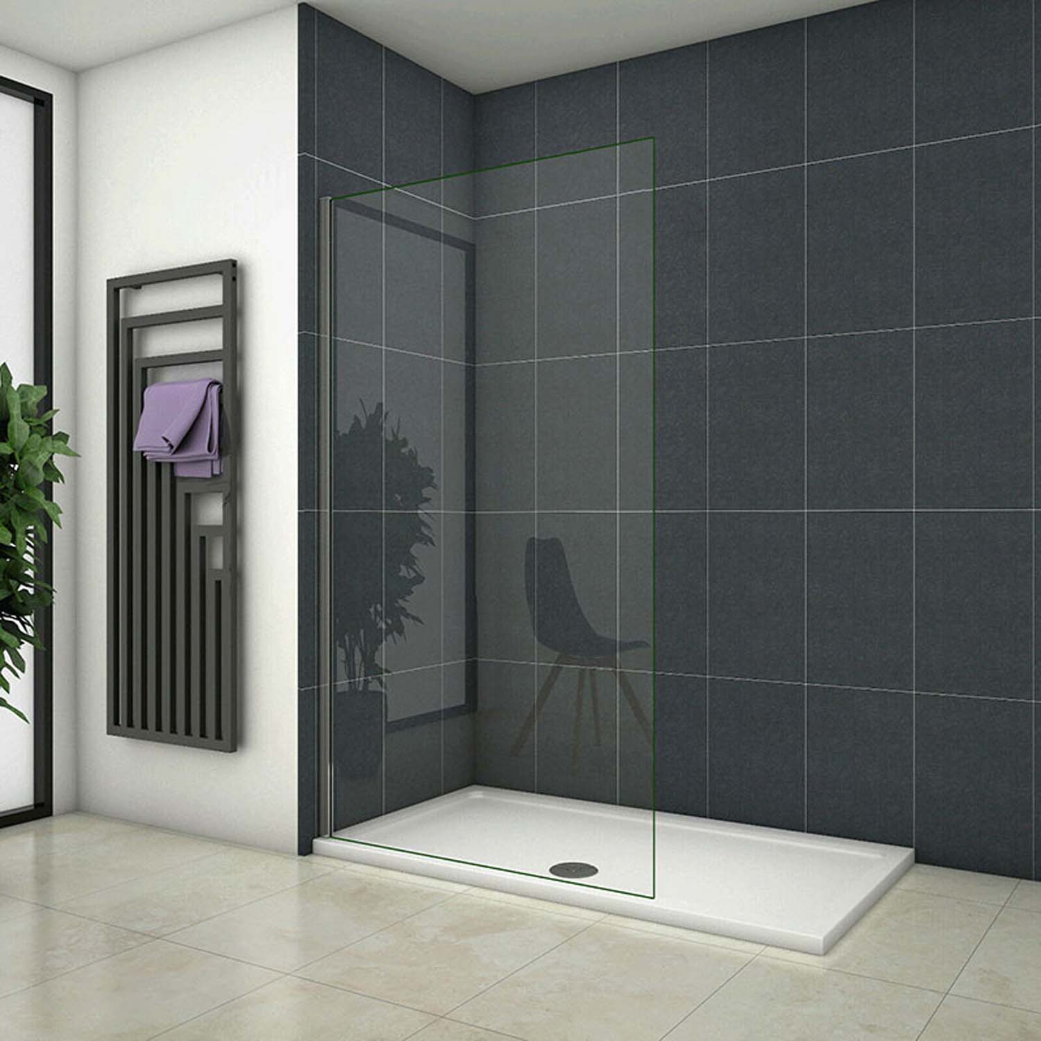 Cabină de duș din sticlă naturală 60x200cm, 8mm NANO