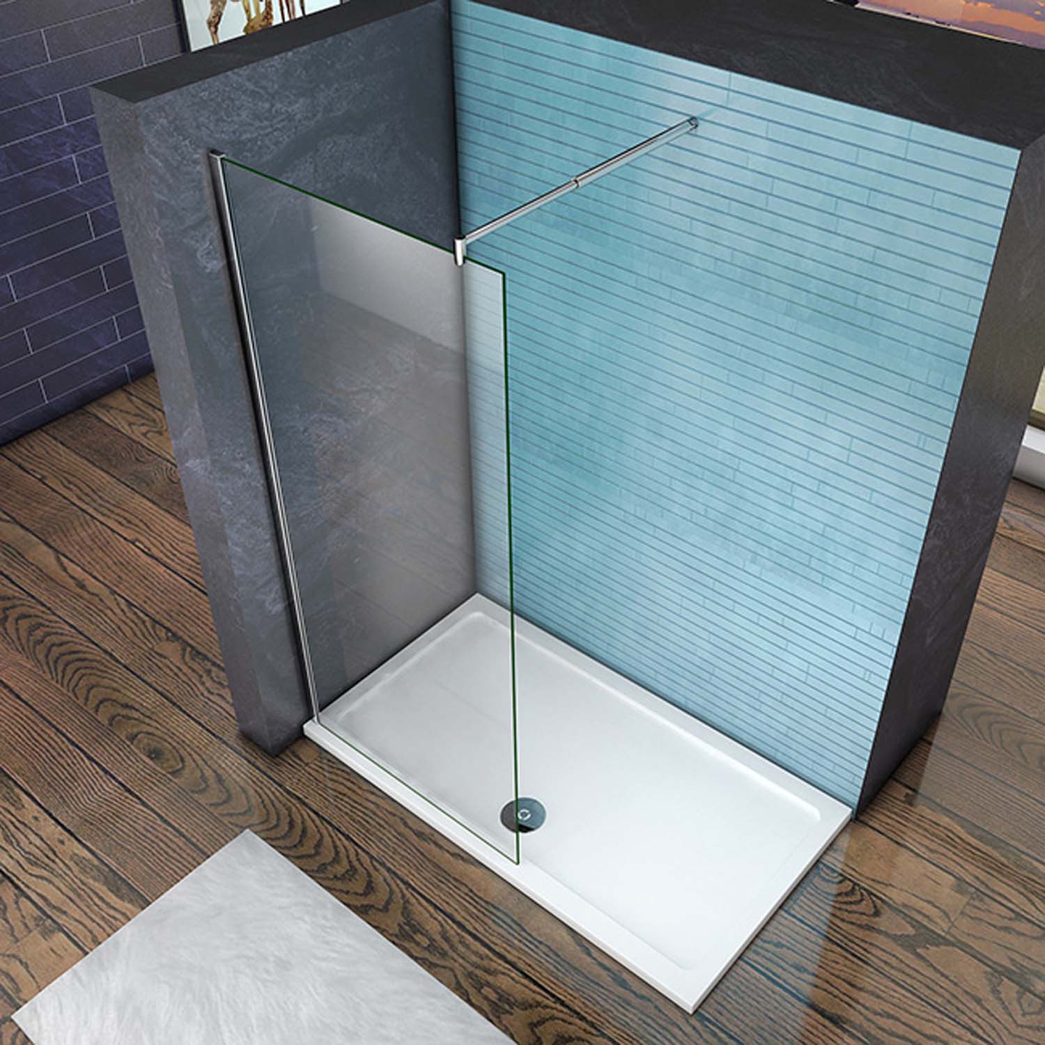 Cabină de duș paravan 10mm sticlă NANO 50x200cm
