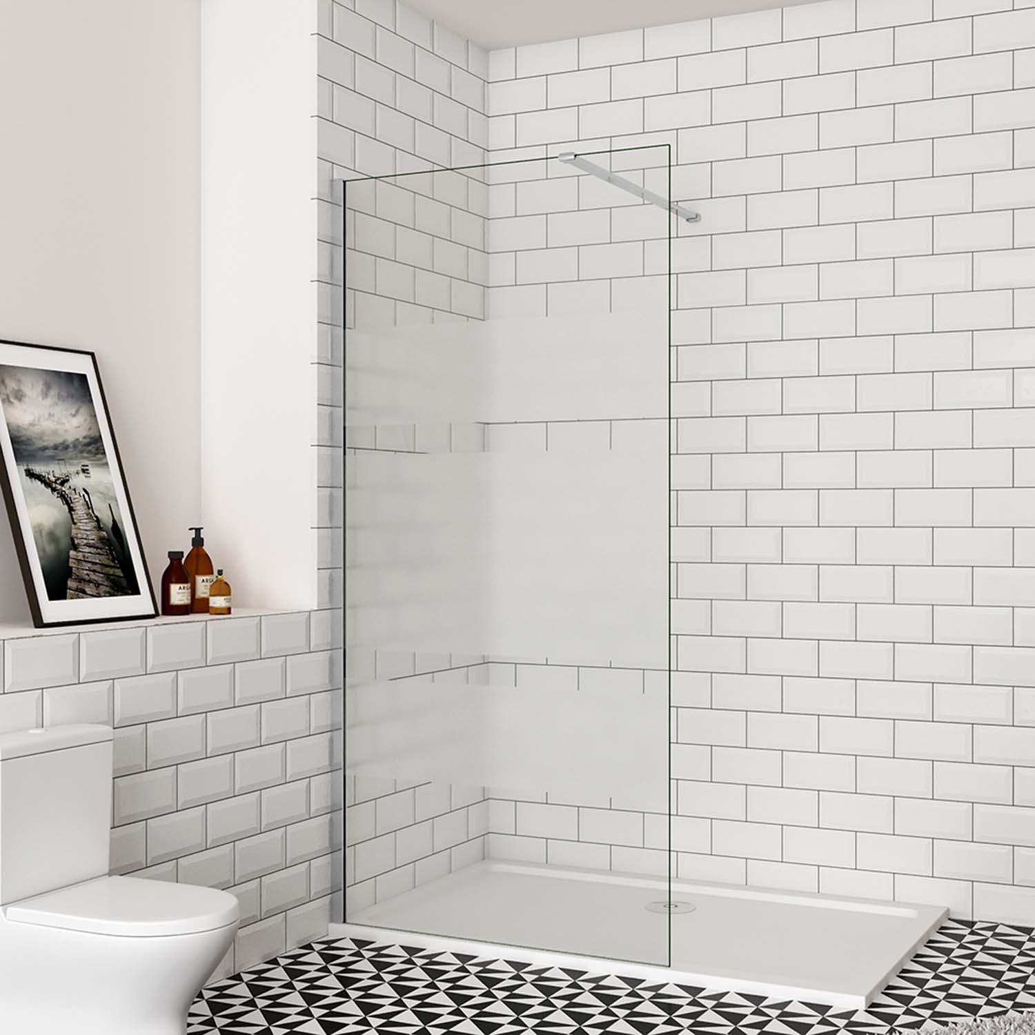 Cabină de duș paravan NANO 6mm sticlă , perete lateral 70cm x 190cm