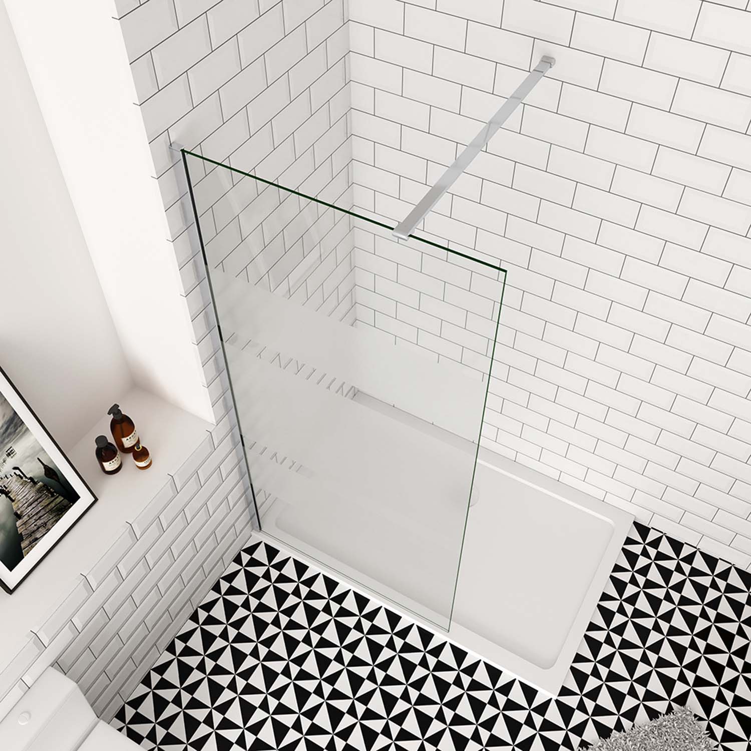 Cabină de duș paravan NANO 6mm sticlă , perete lateral 70cm x 190cm