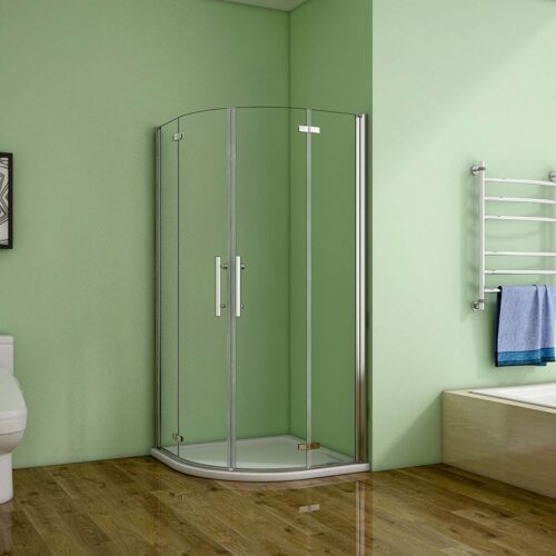 Cabină de duș rotunda 90x90x195cm cu functie de ridicare si coborare + cădiță de duș