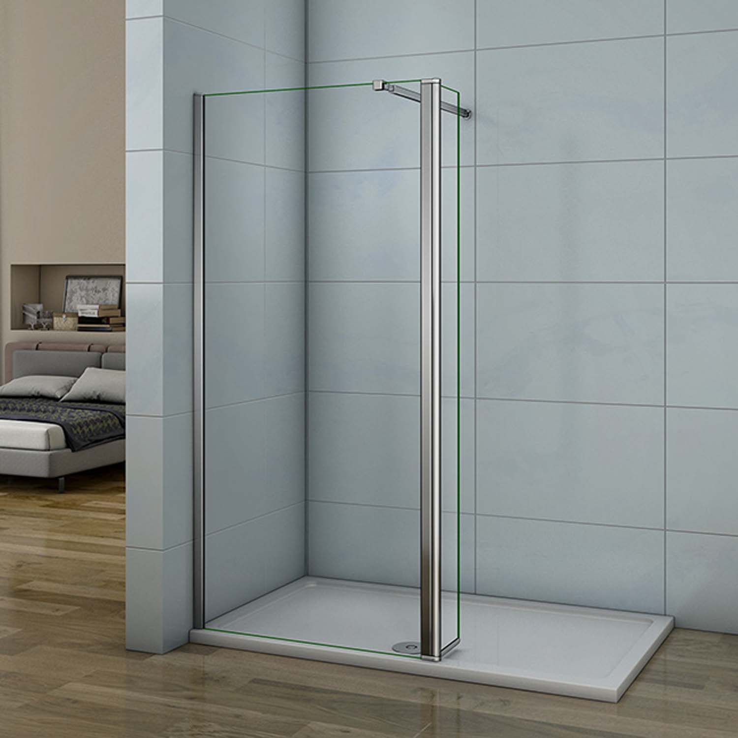 Cabină de duș walk-in, 8mm, paravan din sticlă nano, 70x200cm