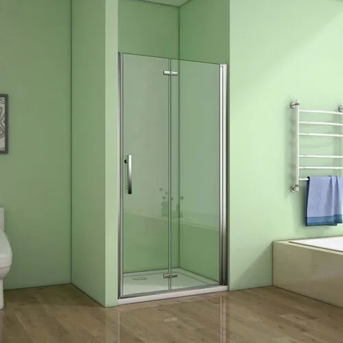 Cabină duș ușă de nișă batantă pliantă 76x195cm