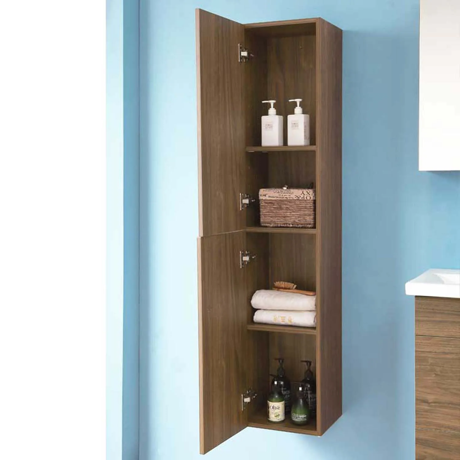 Dulap înalt 142 cm, 5 straturi, nuc