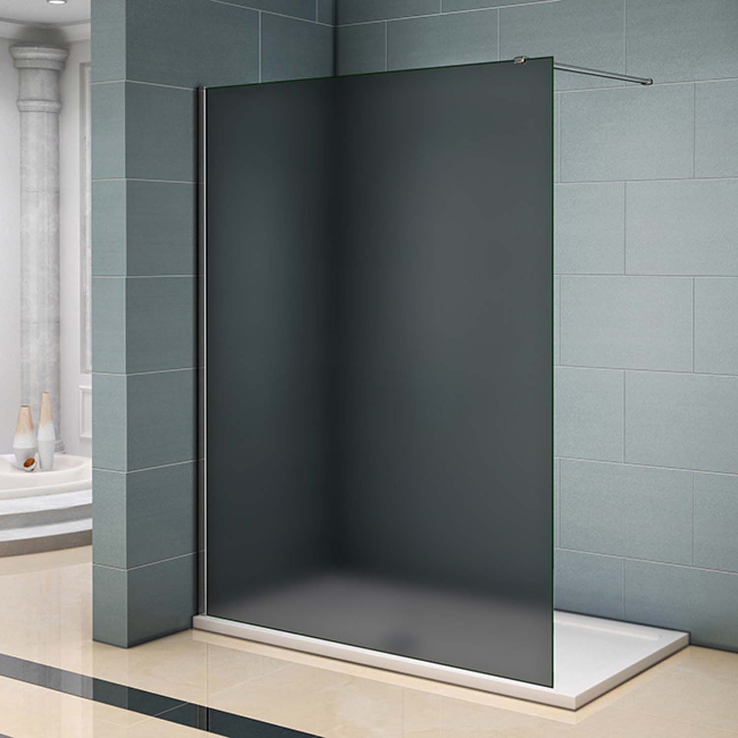 Paravan de duș 110x200cm sticlă NANO 8mm folosit ca despărțitor cu folie de protecție