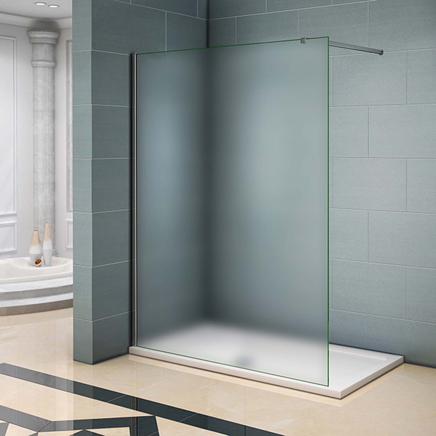Paravan de duș 80x200cm, sticlă NANO 10mm, despărțitor cabină duș cu folie de protecție