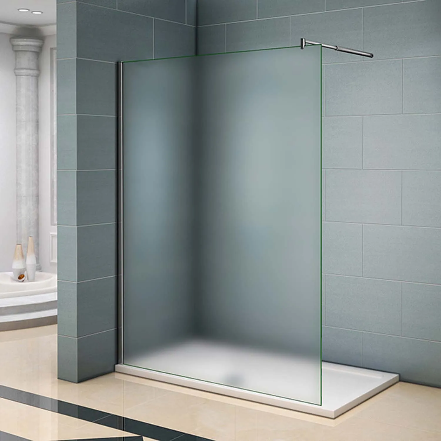Paravan de duș NANO 80x200cm, sticlă 10mm, despărțitor cabine duș cu folie de protecție