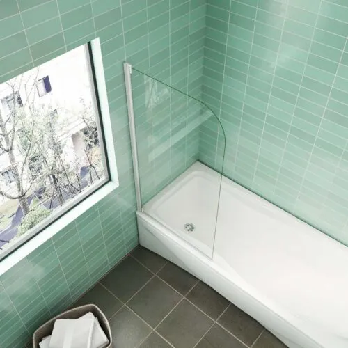 Paravan rotativ pentru cadă de baie 80x140 cm