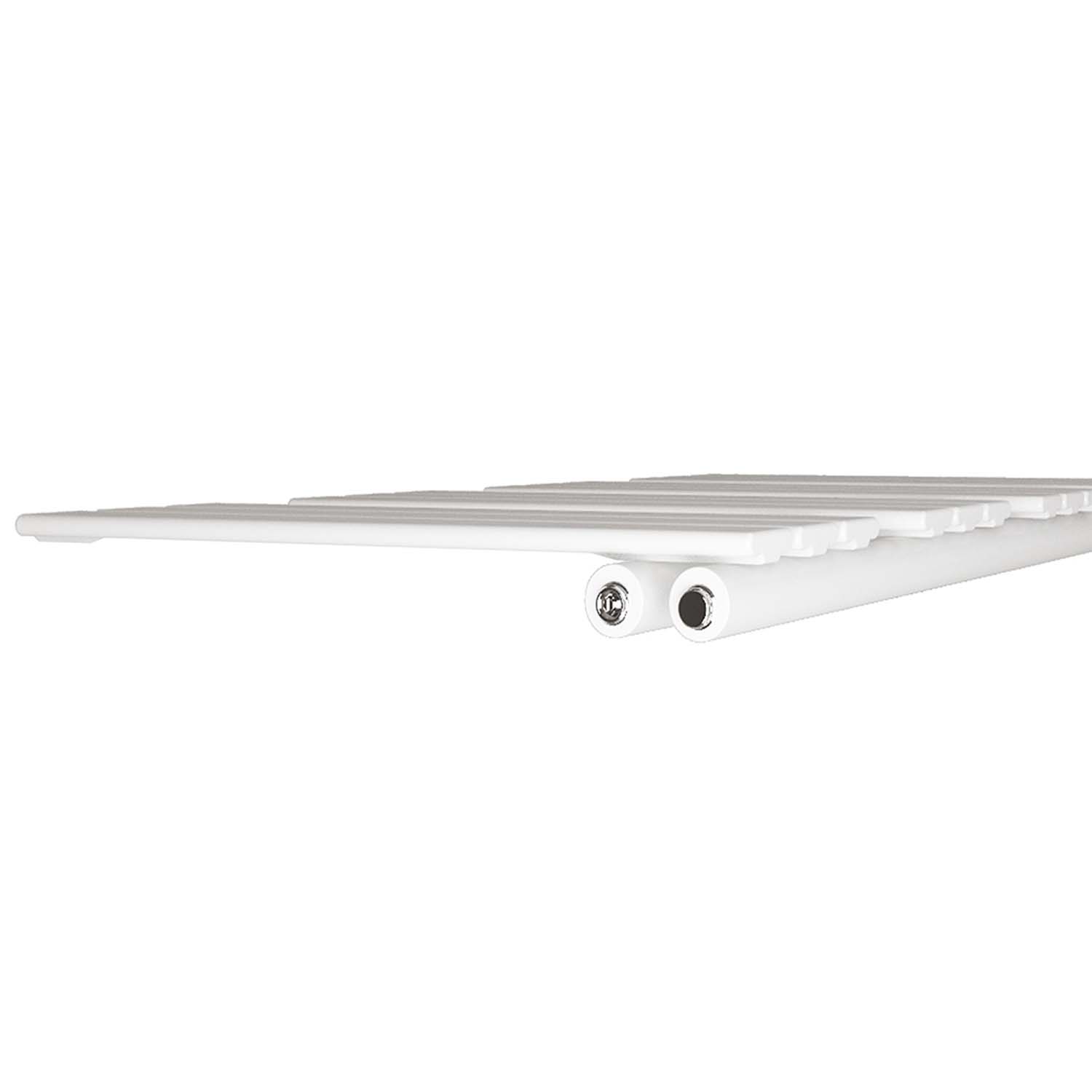 Radiator baie plat 762×600mm alb, racord central