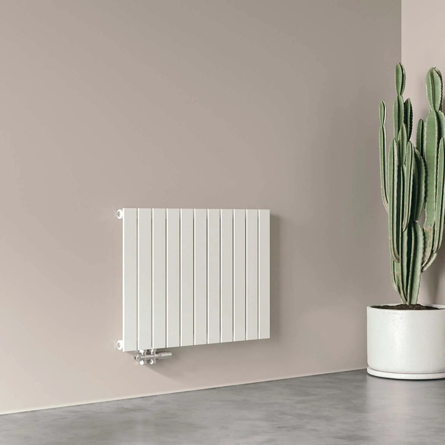 Radiator plat tub strat unic, orizontal, 600×830mm, alb