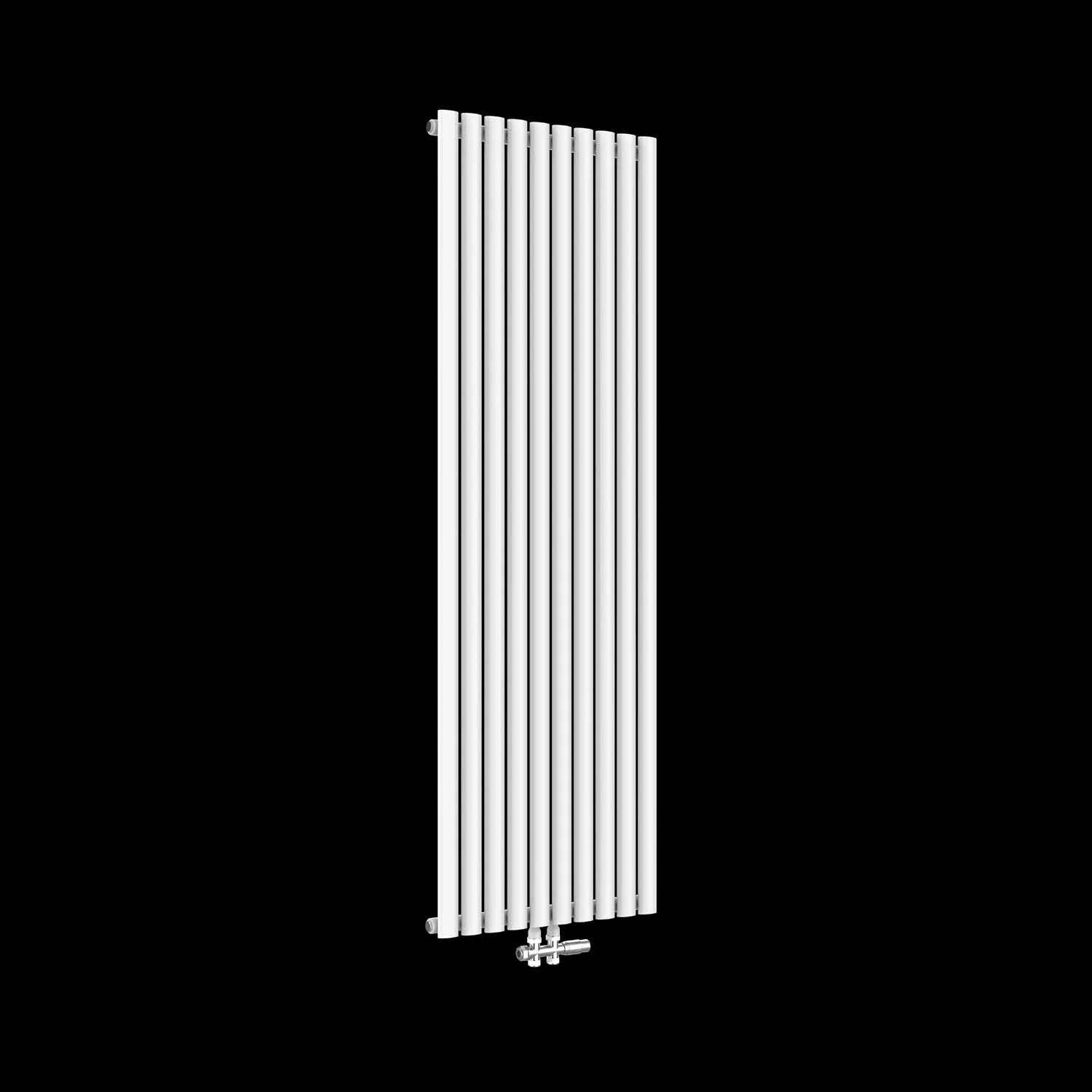 Radiator tubular oval vertical alb 1800×590mm, un strat