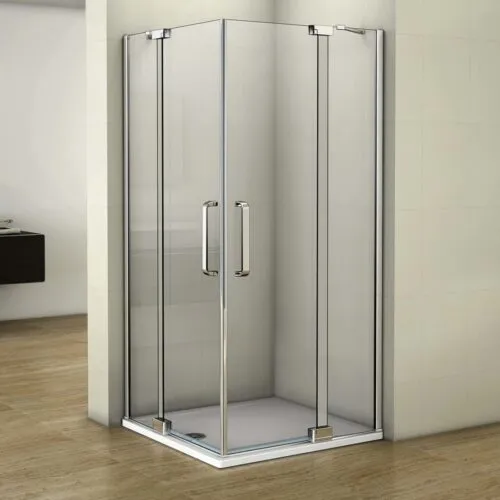 Ușă cu balamale pentru cabină de duș, sticlă NANO 8mm, 90x80x195cm