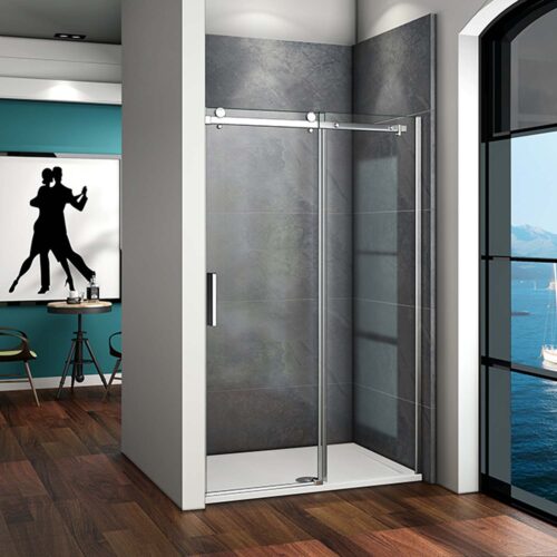 Ușă glisantă cabină de duș 155x195cm din sticlă  SK